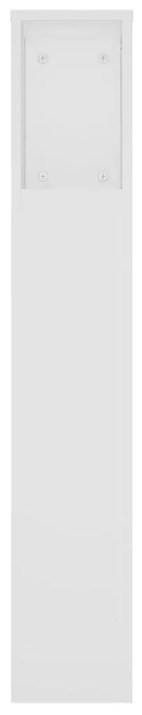 Testiera con scomparti bianca 220x18,5x104,5 cm