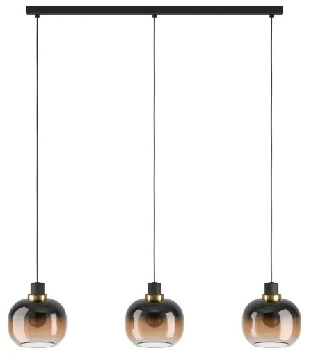 Eglo 99615 - Lampadario a sospensione con filo OILELLA 3xE27/40W/230V marrone