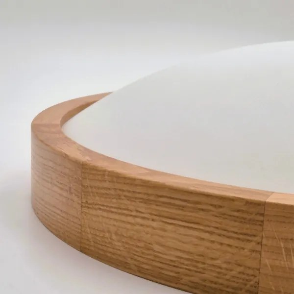 Brilagi-LED RGBW dimmerabile plafoniera CARVALHO SLIM 1xE27/9W/230V Wi-Fi rovere Ø 27 cm