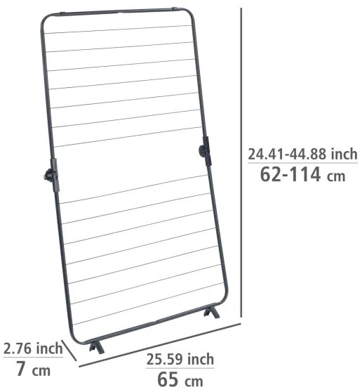 WENKO 63003100 - Stendibiancheria CHAMPION 65x114 cm nero