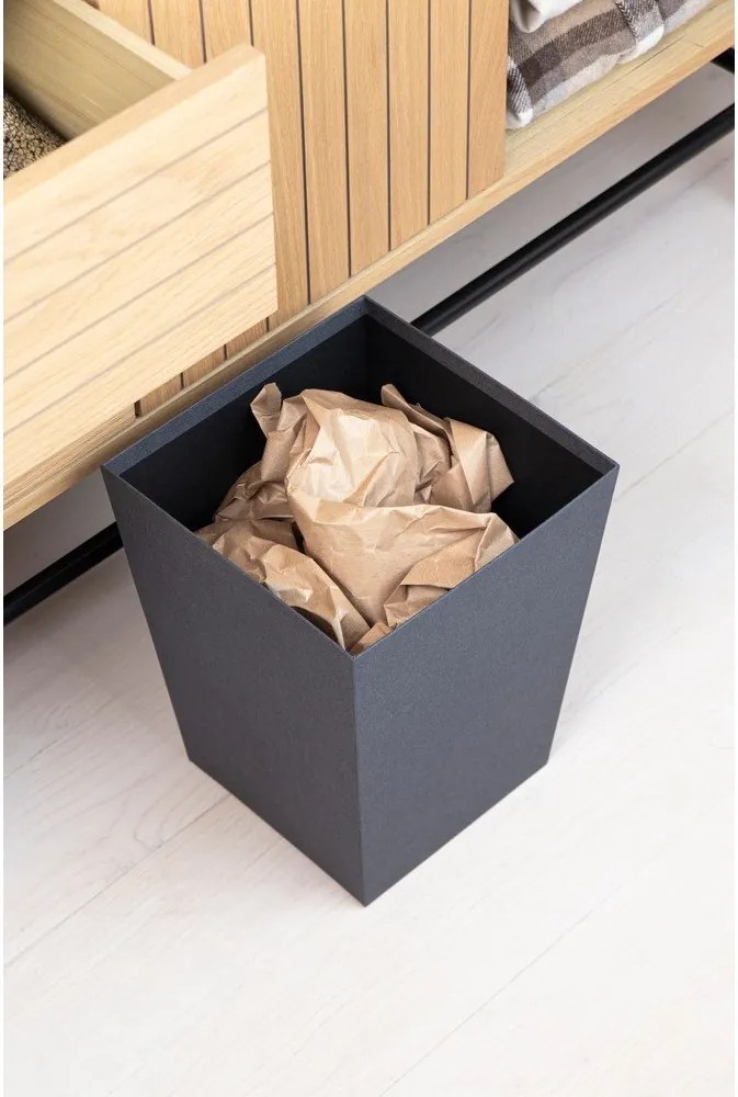 Cestino per la spazzatura nero Sofia Canvas Paper Laminate – Bigso