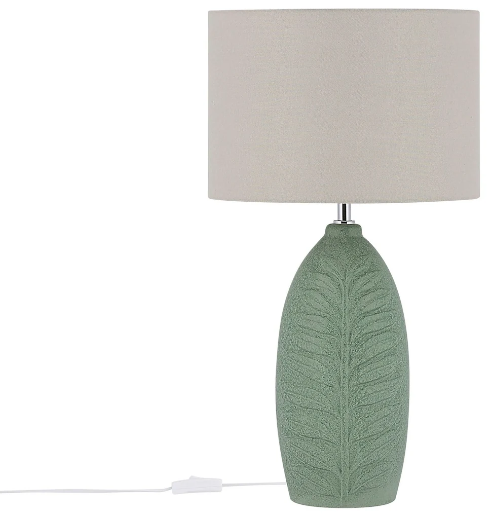 Lampada da tavolo in ceramica verde menta OHIO Beliani