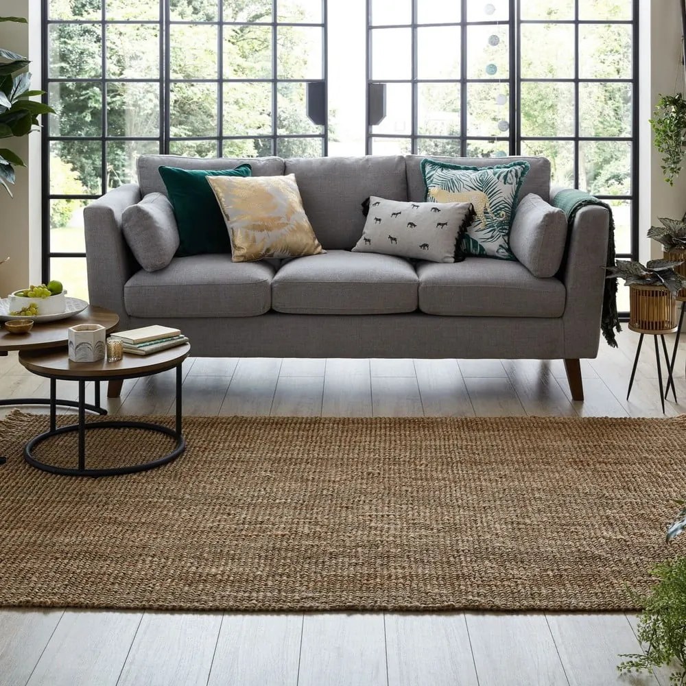 Tappeto di colore naturale in iuta tessuto a mano 200x290 cm – Flair Rugs