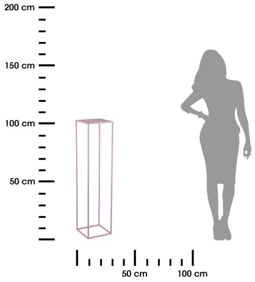 Portafiori 100x24 cm rosa