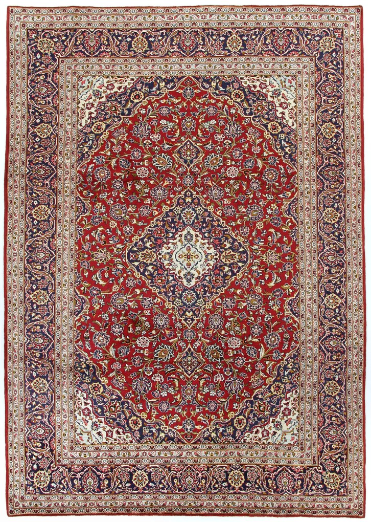 Kashan Tappeto 360 x 250 (Iran) Annodato A Mano