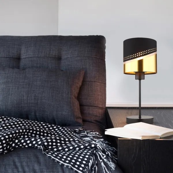 Globo 54046T - Lampada da tavolo OR 1xE27/40W/230V diametro 16 cm nero/oro