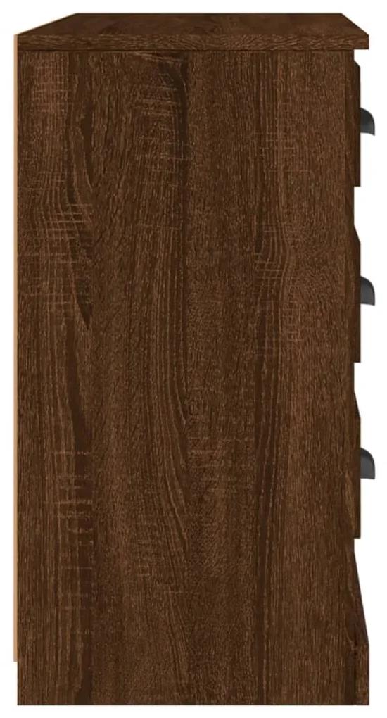 Credenza rovere marrone 104,5x35,5x67,5 cm in legno multistrato