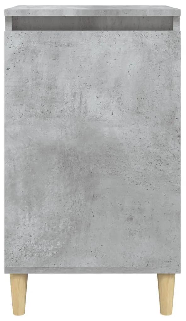 Comodini 2 pz grigio cemento 40x35x70 cm in legno multistrato