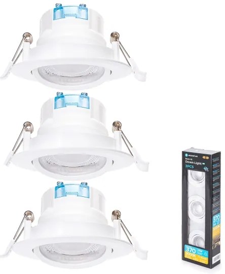 Aigostar - Set 3x faretti da incasso LED/5W/230V 3000K Ø 8,5 cm bianco