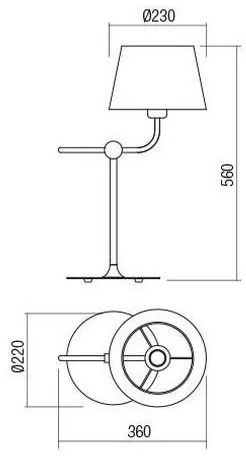 Redo 01-1980 - Lampada da tavolo MORRIS 1xE27/42W/230V bianca