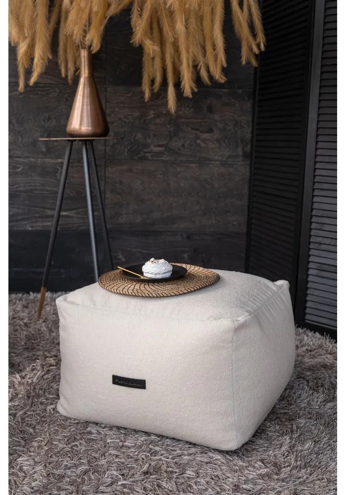 Puof a sacco viola con rivestimento in velluto a coste Softbox MooG – SLOWDOWN