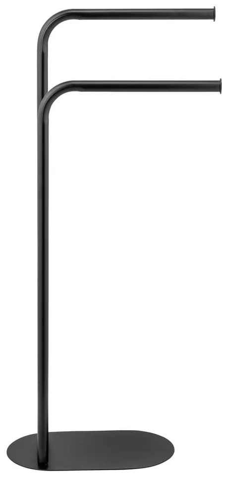 Stand portasciugamani nero in acciaio Levante – Wenko