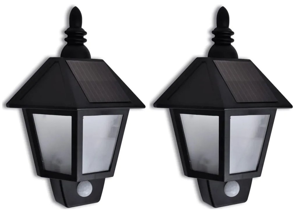 Lampada Solare Da Parete Con Sensore Di Movimento 2 Pz /