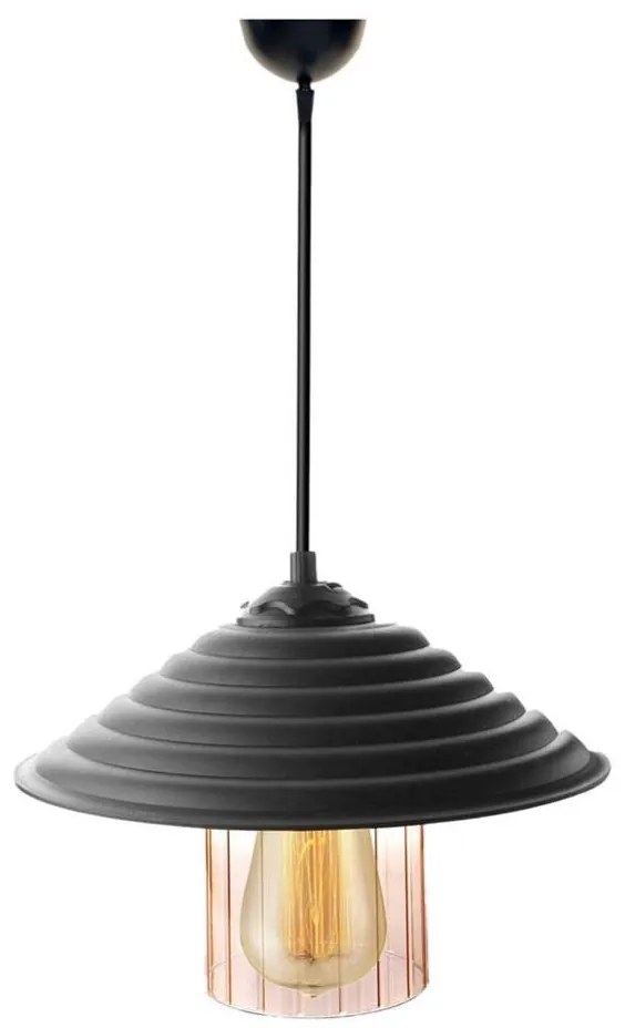 SET 2x Lampadario su corda  UFO 1xE27/60W/230V