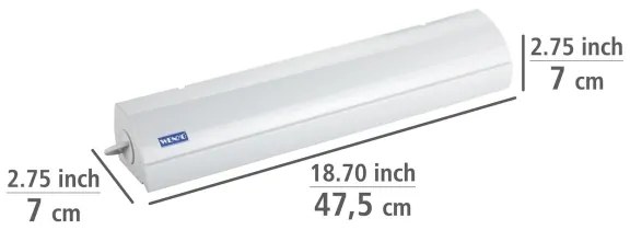 WENKO 63025100 - Portasciugamani 47,5x7 cm bianco