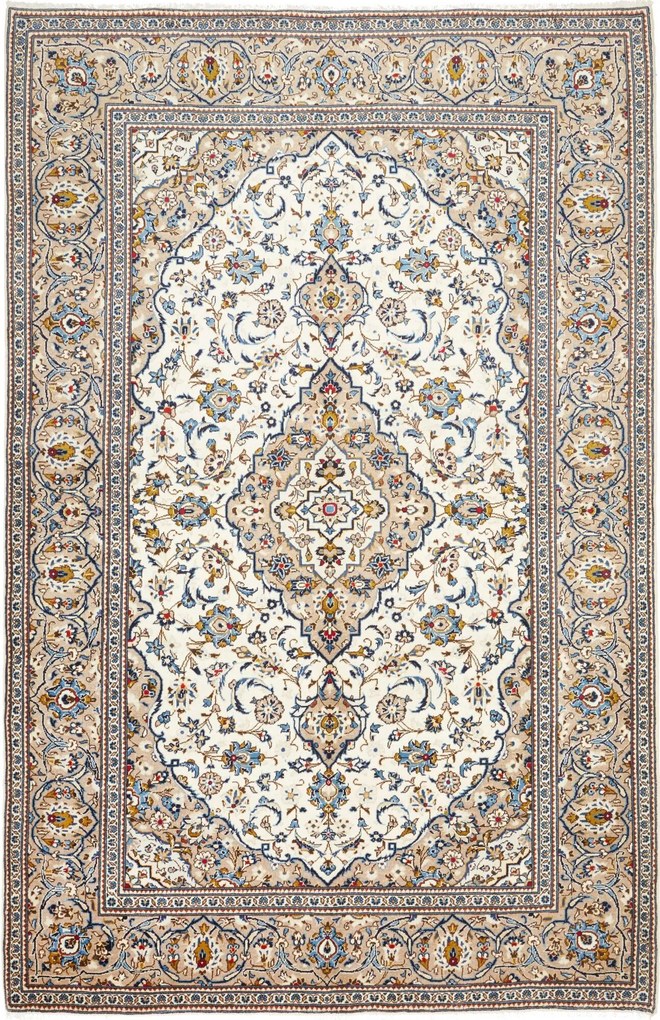 Kashan Tappeto persiano 200 x 310 Beige (Iran) Annodato A Mano