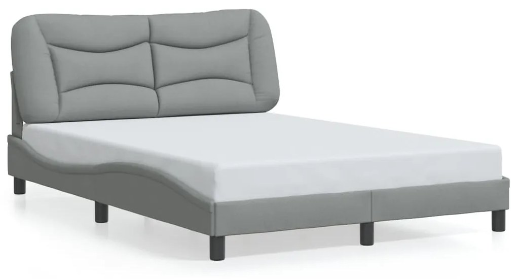 Giroletto Senza Materasso Grigio Chiaro 140x190 Cm Tessuto /