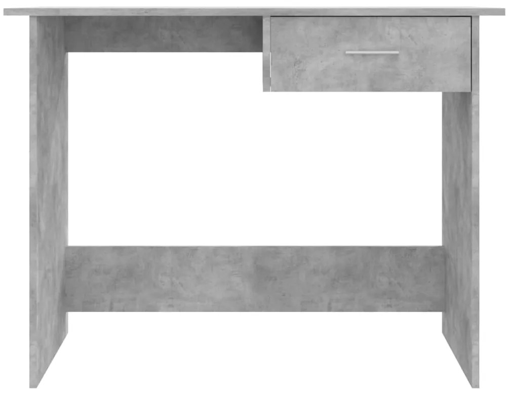 Scrivania Grigio Cemento 100x50x76 cm in Legno Multistrato