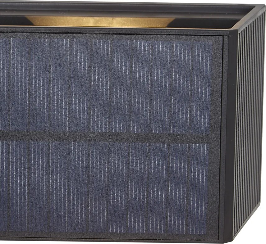 Lampada da parete per esterni Nera con LED 2 luci IP65 Solare - Christof