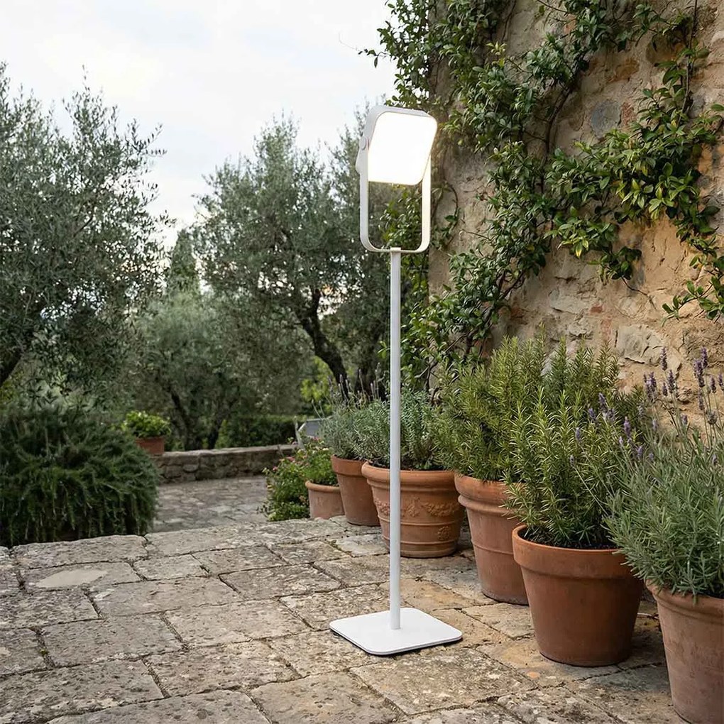 Piantana Solare in alluminio 120cm Ricaricabile USB-C - Bianca Colore Bianco Naturale 4.000K
