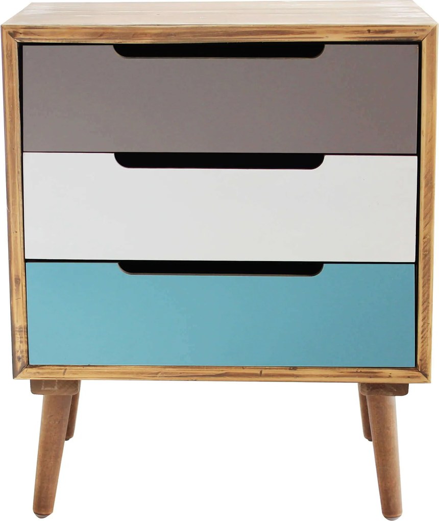 ADELINE - mobiletto 3 cassetti in mdf multicolor