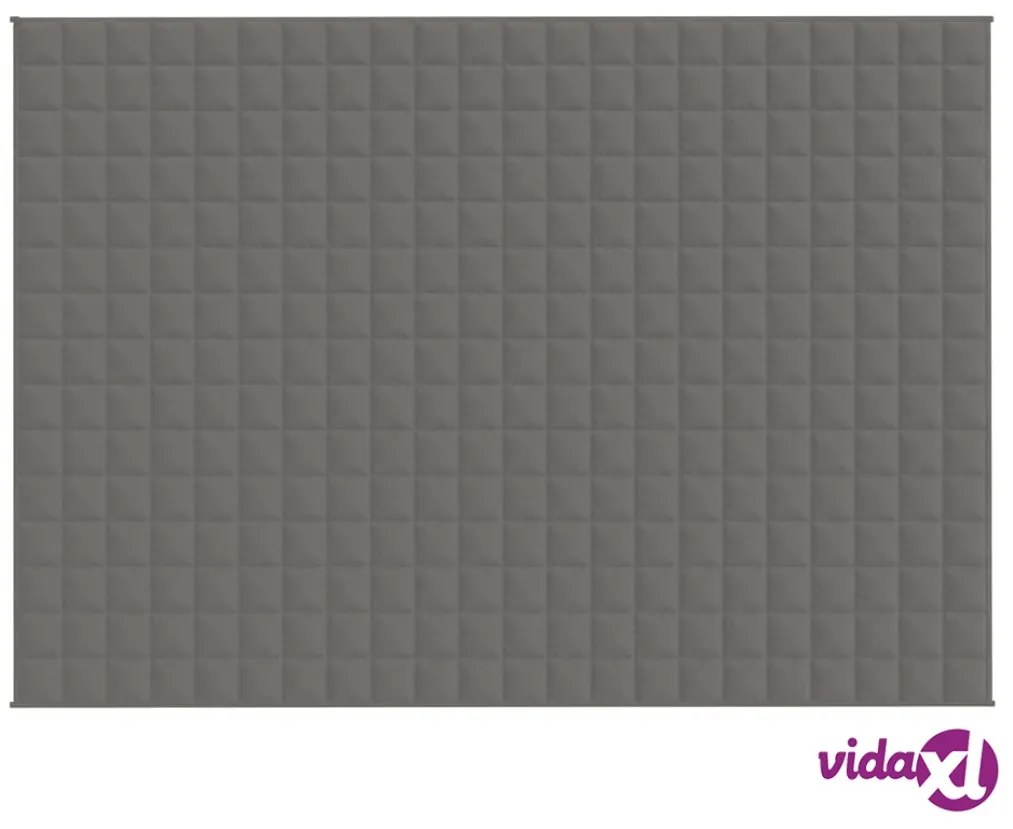 vidaXL Coperta Ponderata Grigia 155x220 cm 7 kg Tessuto