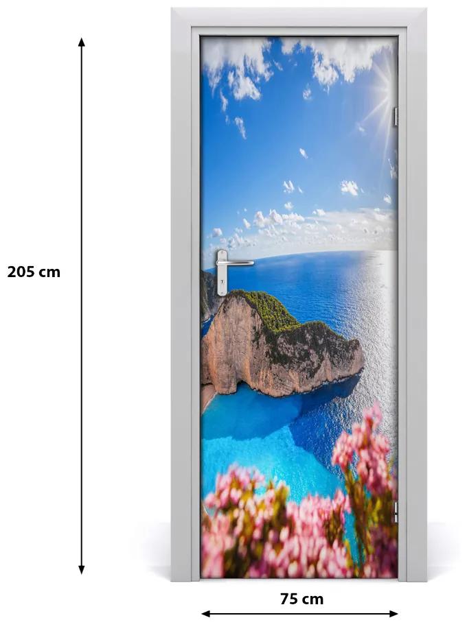 Adesivo per porta interna Zakynthos Grecia 75x205 cm