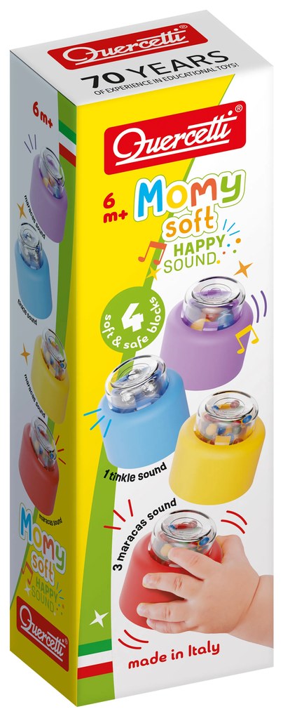 Momy Soft Happy Sound - mattoncini morbidi sonori 4 pz
