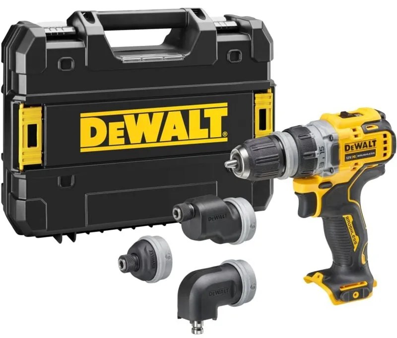 Trapano a batteria Dewalt DCD703NT, 12 volt senza batteria e caricabatterie + 4 testine