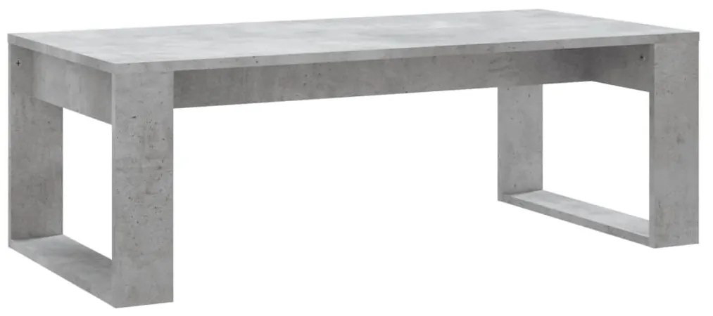 Tavolino salotto grigio cemento 102x50x35 cm legno multistrato