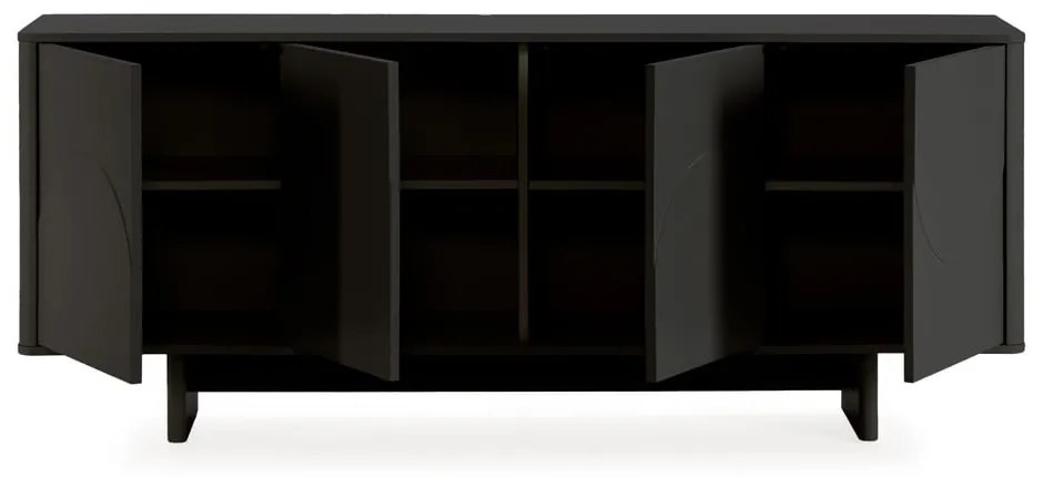 Cassettiera nera 180x75x40 cm Solei – MOME