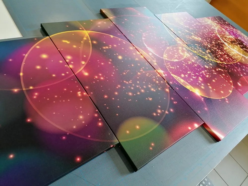 Quadri 5 pezzi – Astrazione scintillante