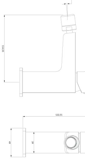 OMNIRES PM7420BL - Rubinetto del bidet PARMA 12,25 cm opaco nero