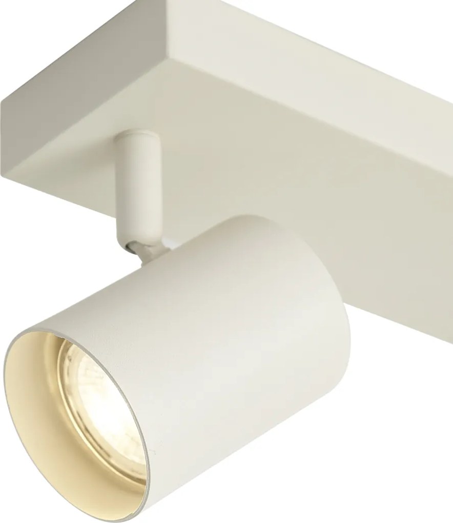 Faretto da soffitto moderno beige 2 luci regolabile - Jeana