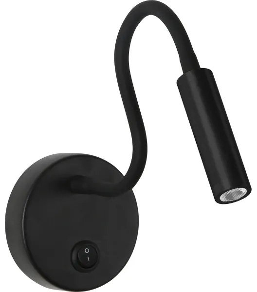 Brilagi - LED Lampada flessibile da muro MAYA LED/3W/230V 4000K nero