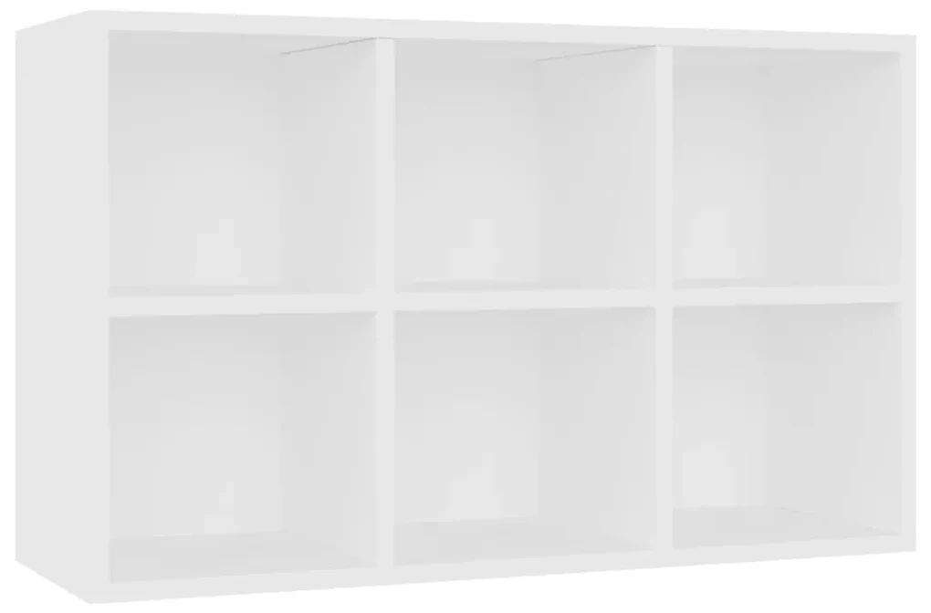 Libreria/credenza bianca 66x30x97,8 cm in legno multistrato