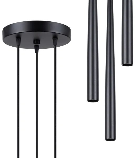 Sollux SL.1463 - Lampadario a sospensione con filo BLISS 3xG9/8W/230V nero