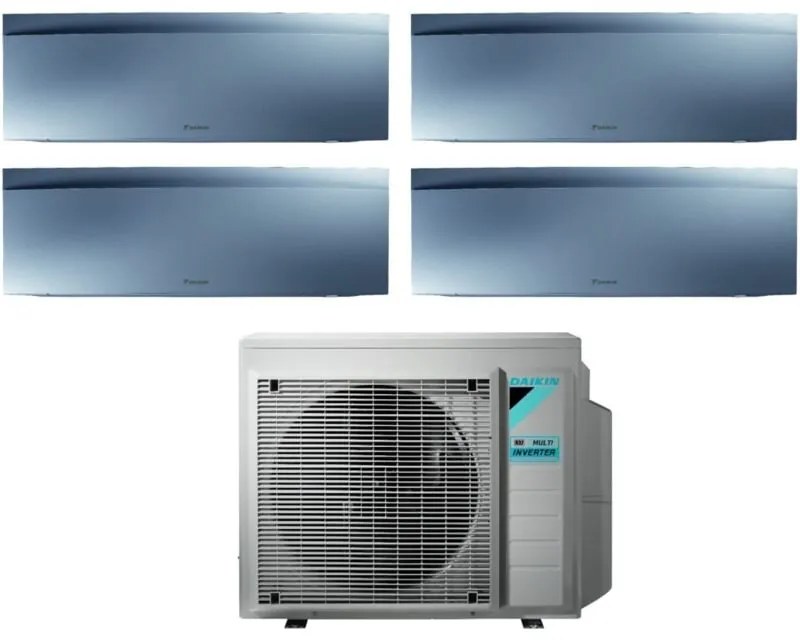 Daikin - Climatizzatore Condizionatore Bluevolution Quadri Split Inverter serie emura silver iii 7+7+7+7 con 4MXM80N R-32 Wi-Fi Integrato