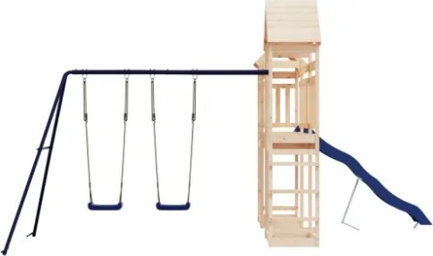 Set da Gioco da Esterno in Legno Massello di Pino