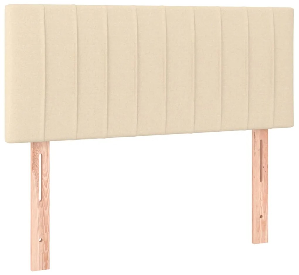 Testiera crema 80x5x78/88 cm in tessuto