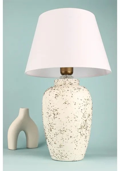Lampada da tavolo RAMZES 1xE27/40W/230V bianca/crema