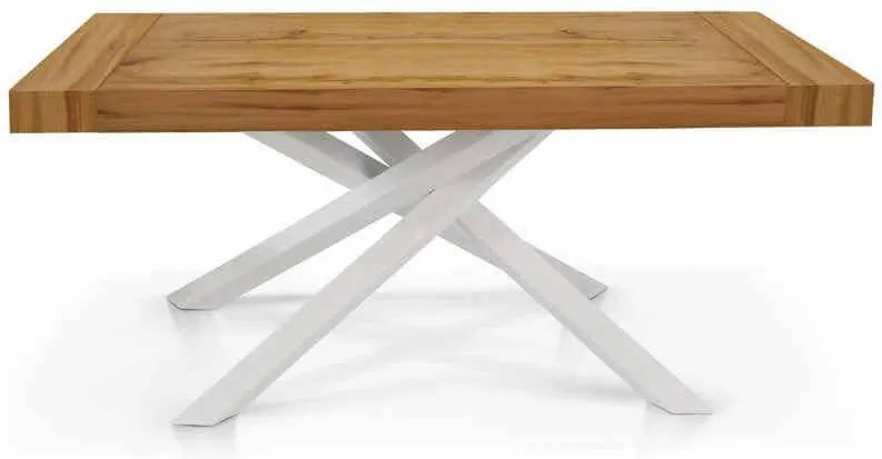 FLORA - tavolo in legno e acciaio 160 x 90