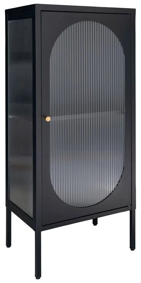 Vetrina in metallo nero 50x110 cm Adelaide - House Nordic
