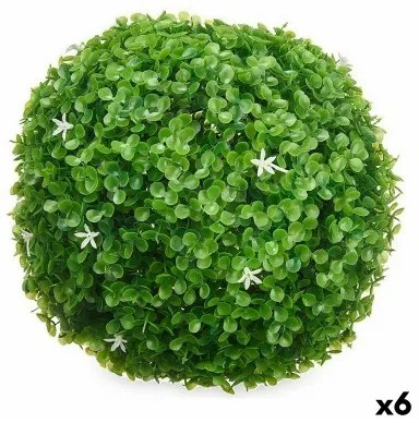 Pianta Decorativa Fogli Fiori Sfera Plastica 27 x 27 x 27 cm (6 Unità)