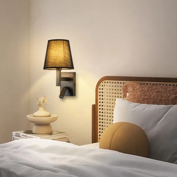 Brilagi - Applique a LED DEYA 1xE14/40W/230V + LED/3W nero