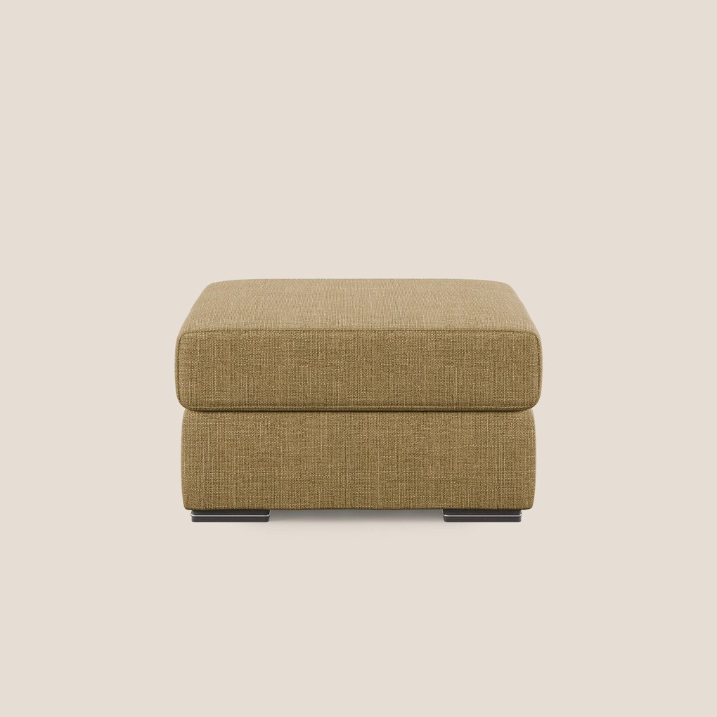 Sun pouf apribile contenitore in tessuto impermeabile morbido intreccio T06 giallo
