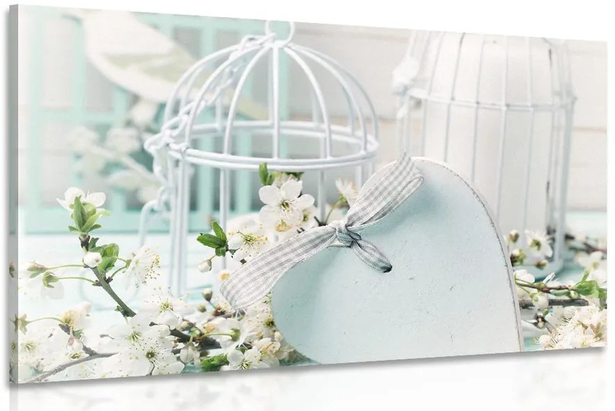 Quadro su tela – Natura morta romantica in stile vintage