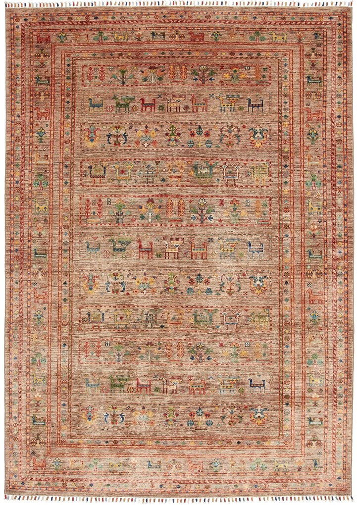 Samarkand Tappeto 240 x 170 Marrone (Pakistan) Annodato A Mano
