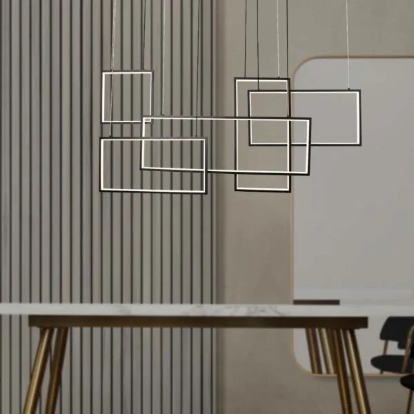 Lampadario a sospensione con filo LED dimmerabile LED/45W/230V 3000K nero