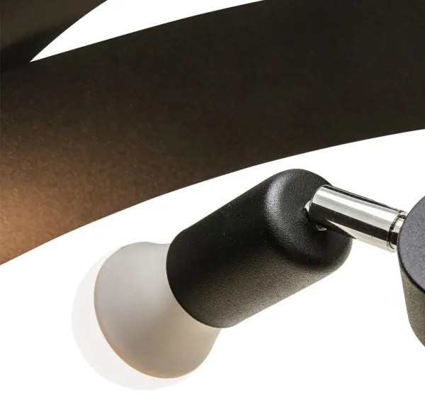 Zuma Line 1116 - Lampadario a sospensione con supporto rigido TORNADO 3xE27/40W/230V nero